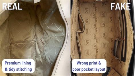 authentic mk bags vs fake|real michael kors bag inside.